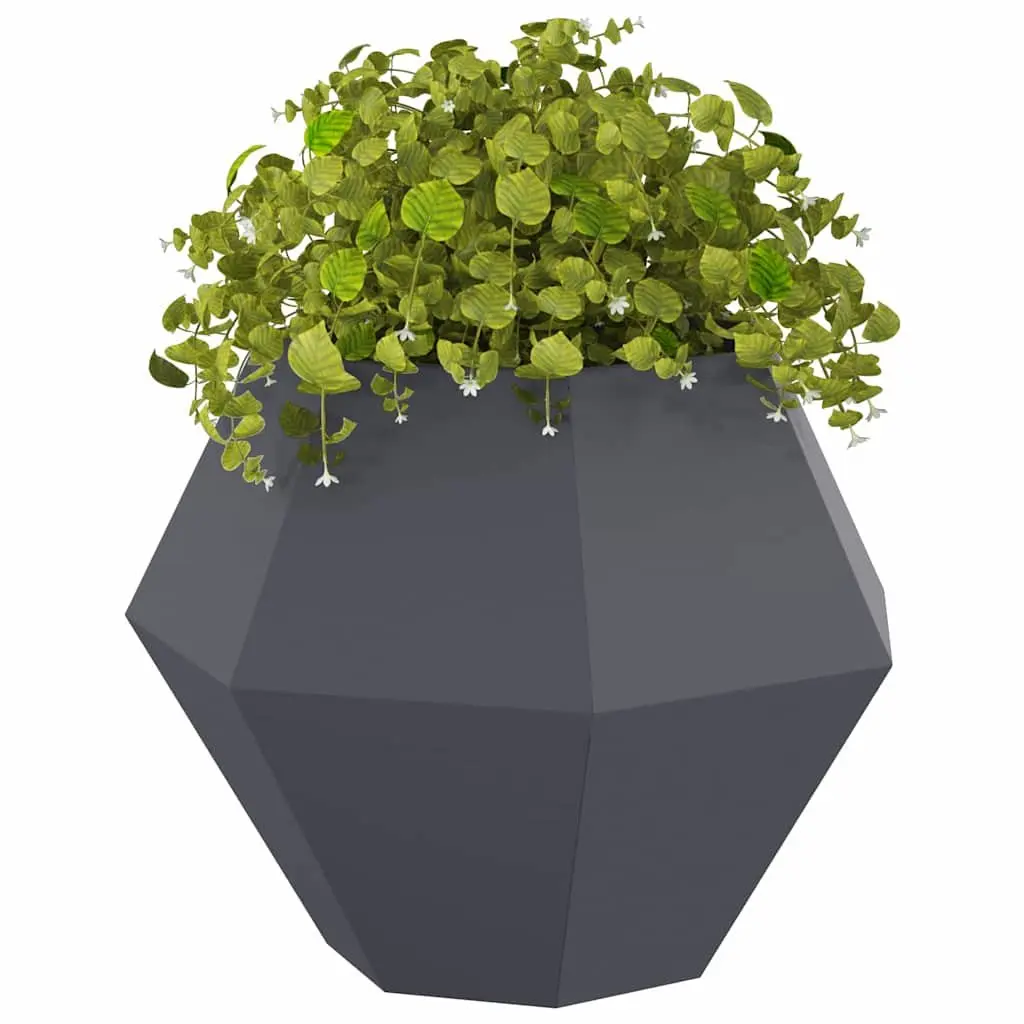 Steel Planter Rectangular Anthracite 75 x 75 x 60 cm 2 pcs