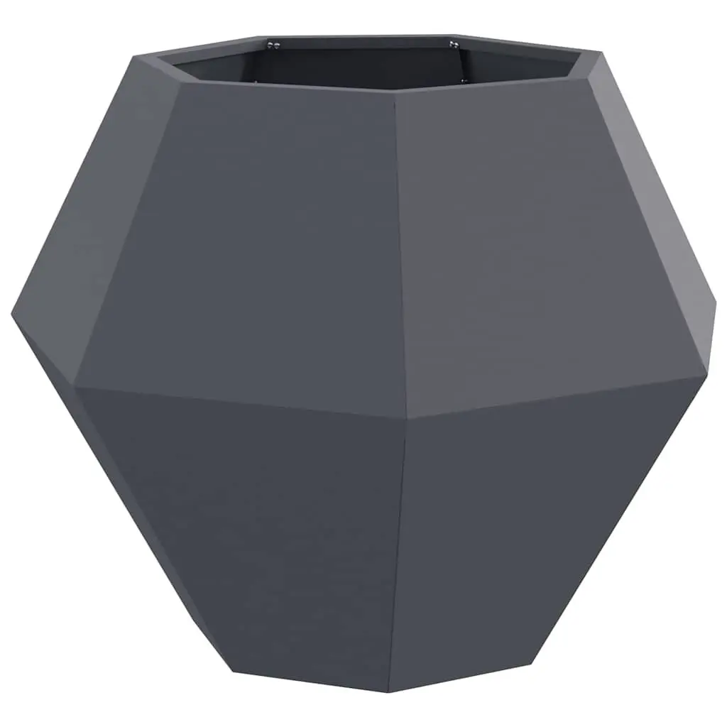 Steel Planter Rectangular Anthracite 75 x 75 x 60 cm 2 pcs