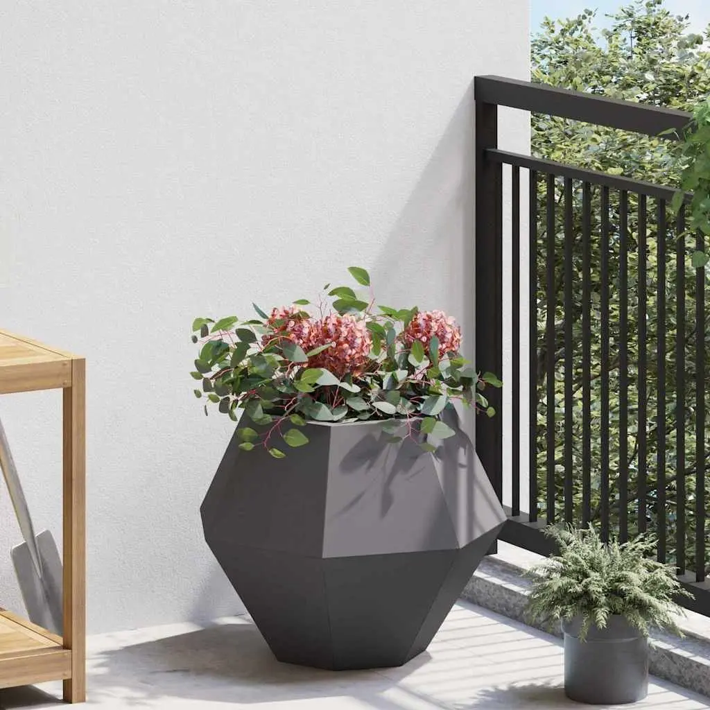 Garden Planter Rectangular Steel Outdoor Patio Terrace Plant Pot Box Container