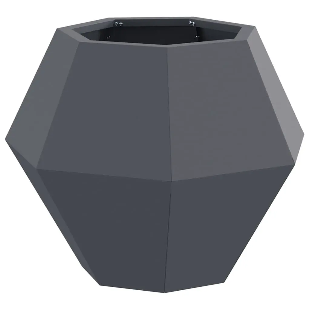 Steel Planter Rectangular Anthracite 50 x 50 x 40 cm 2 pcs