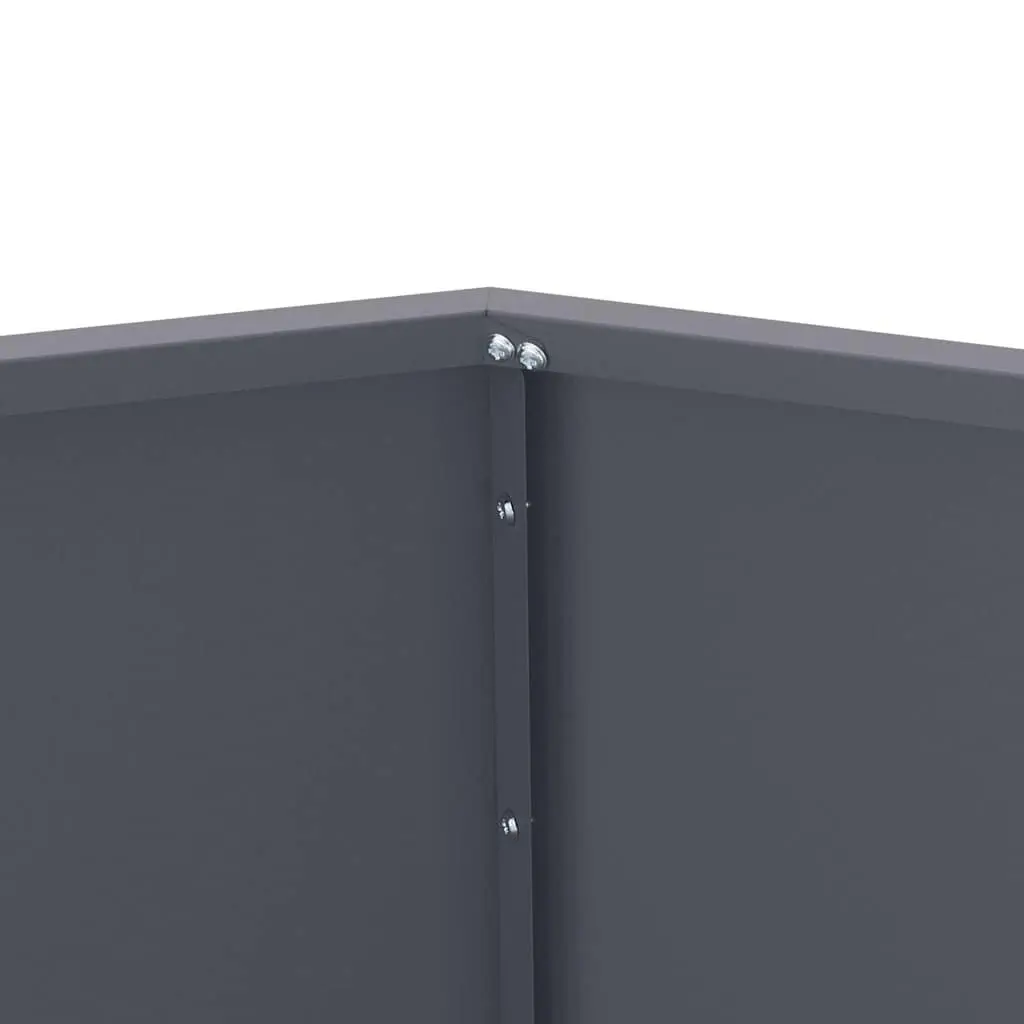 Steel Planter Rectangular Anthracite 50 x 50 x 40 cm 2 pcs