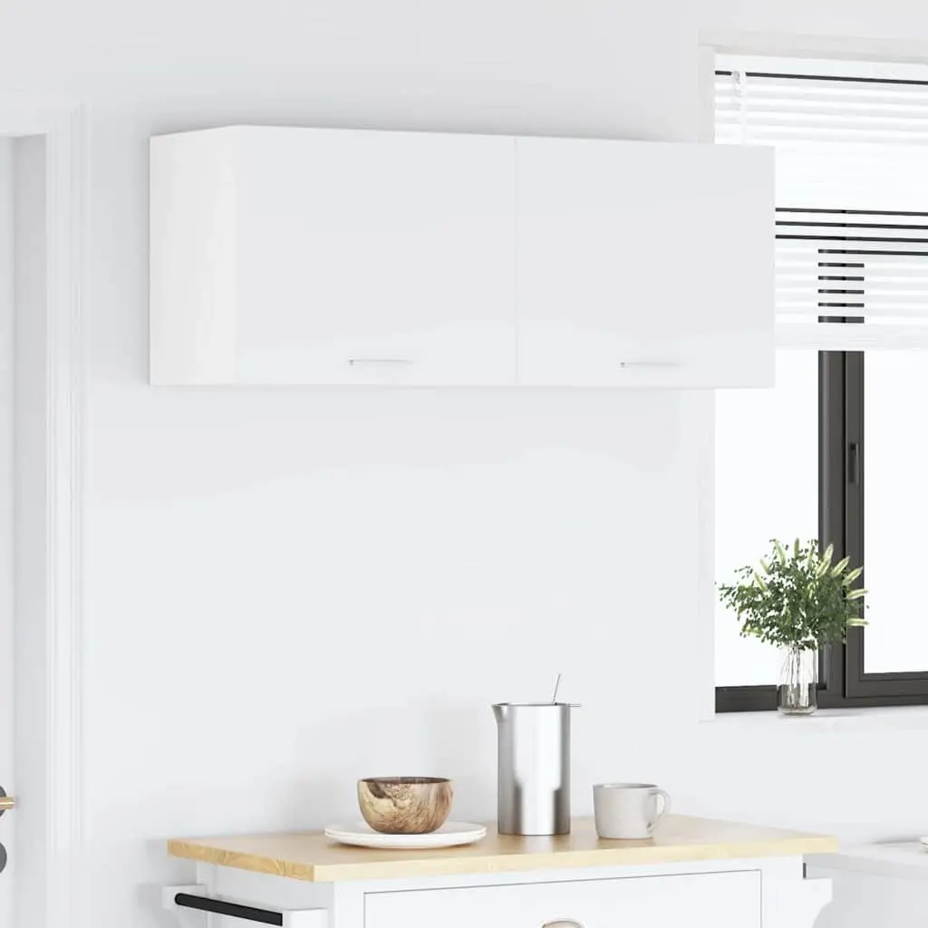 Hanging Cabinet Engineered Wood White Wall Mounted 50x31x40cm Single Door Storage