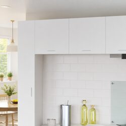 Functional White Hanging Cabinets for Kitchen Storage