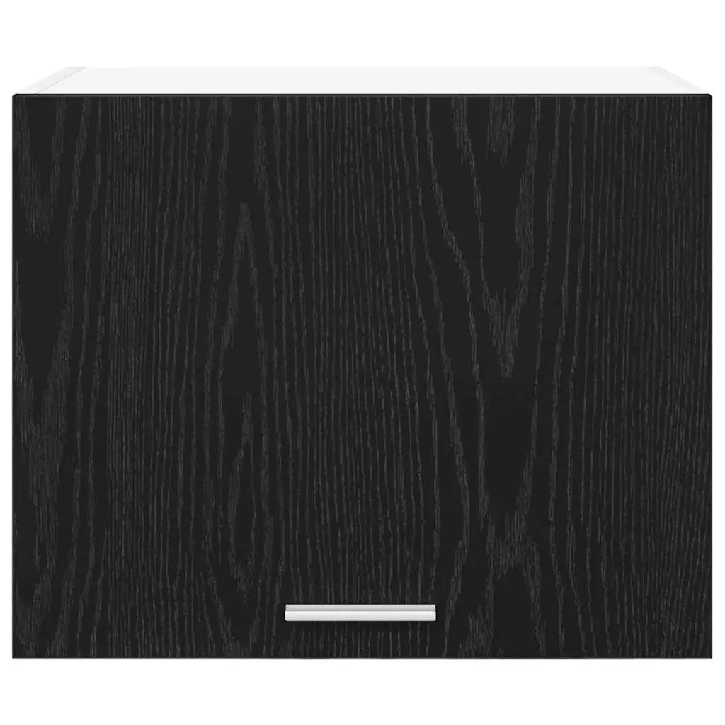 Hanging Kitchen Cabinet Engineered Wood 50x31x40cm Black Oak White Set of 2