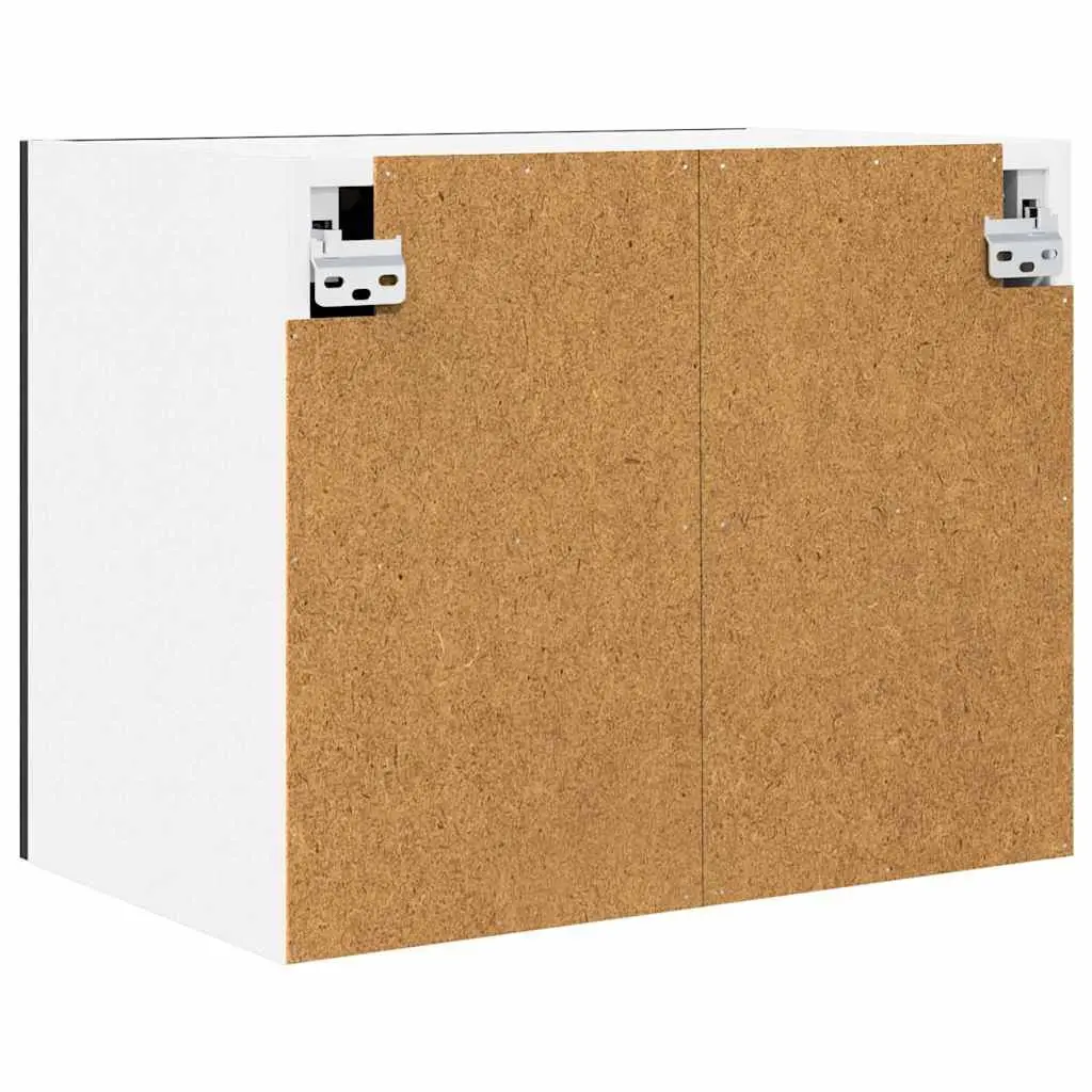 Hanging Kitchen Cabinet Engineered Wood 50x31x40cm Black Oak White Set of 2