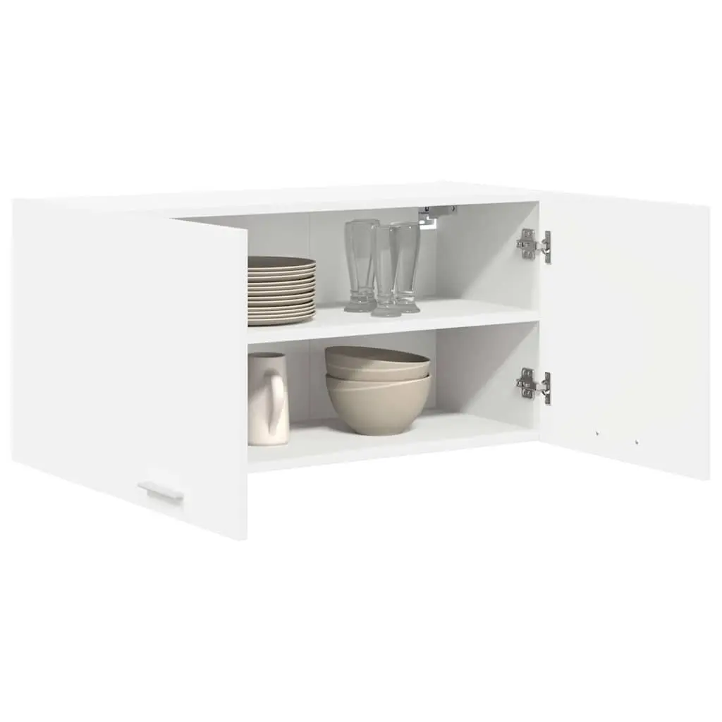 Hanging Kitchen Cabinet White Storage Cupboard Modern Door Design 80x31x40cm