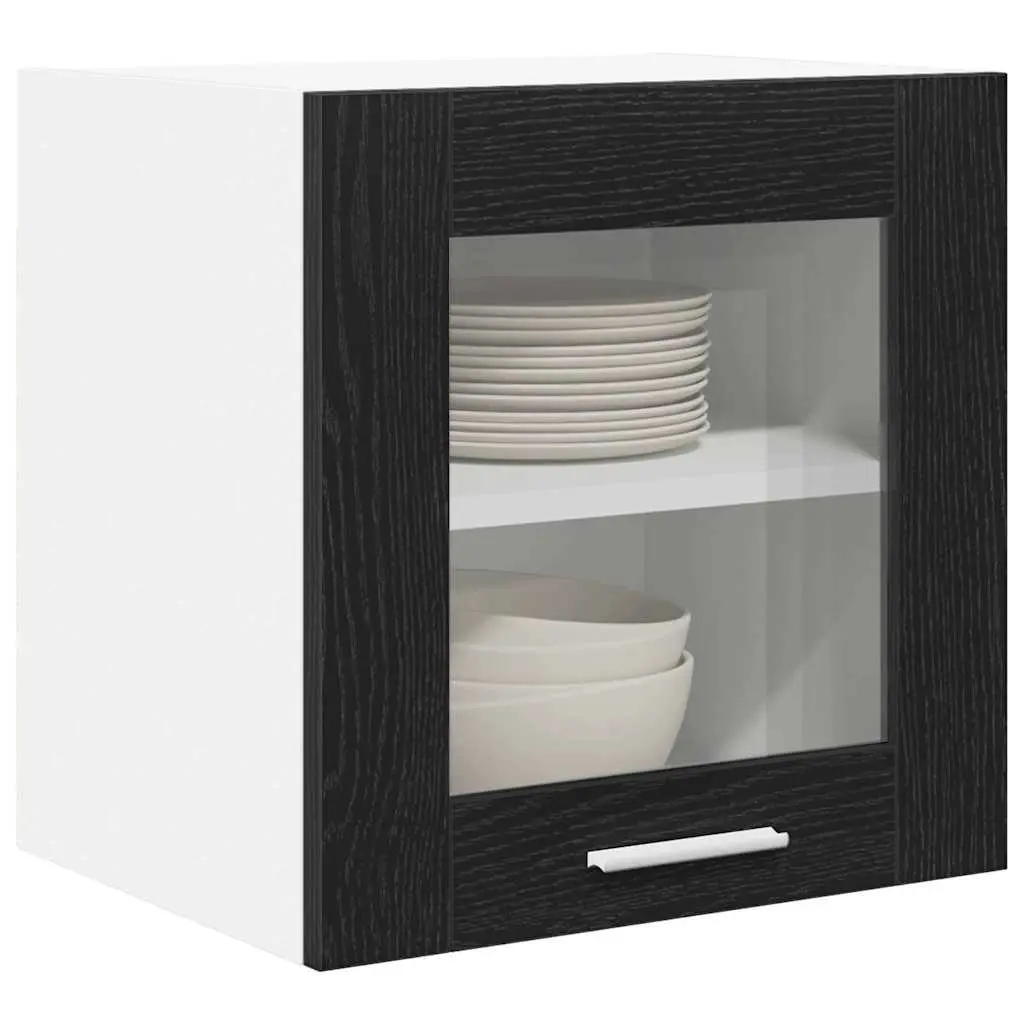 Hanging Kitchen Cabinet Engineered Wood 40 x 31 x 40 cm Black Oak 2 pcs