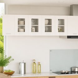 Practical White Hanging Cabinets for Your Kitchen