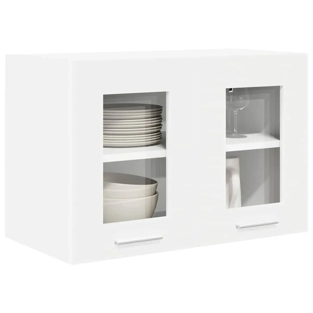 Hanging Cabinet Set Engineered Wood Modern White 60x31x40cm Two Pieces Storage