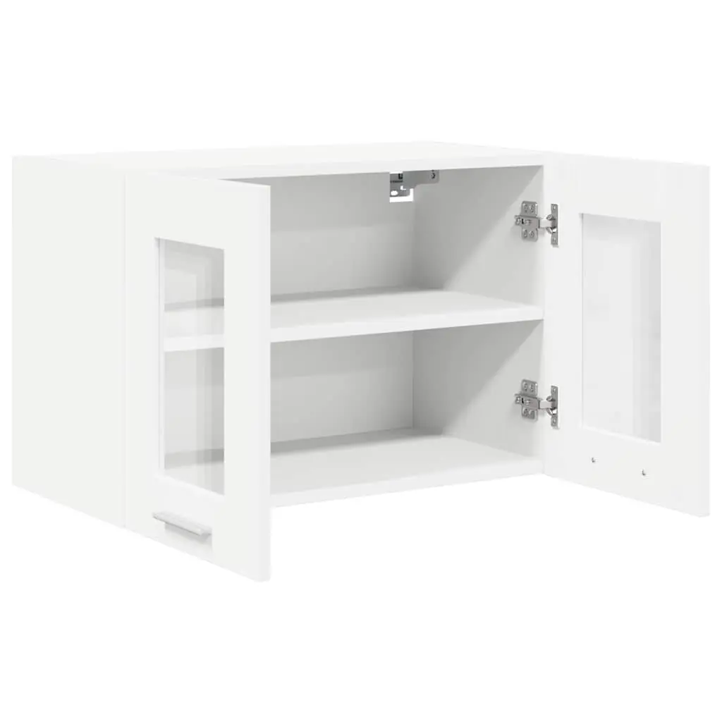 Hanging Cabinet Set Engineered Wood Modern White 60x31x40cm Two Pieces Storage