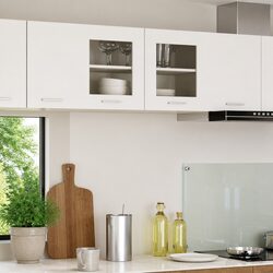 Functional White Kitchen Cabinet with Door for Wall Mounting 80 x 31 x 40 cm