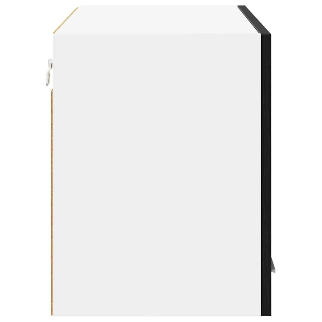 Wall Mount Kitchen Cabinet Engineered Wood 80x31x40cm Black Oak White Modern Storage