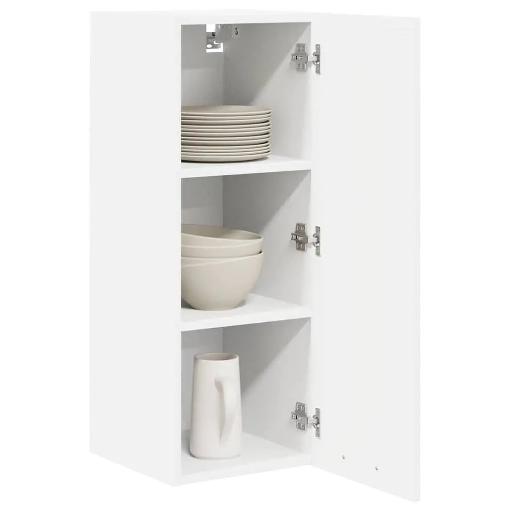 Hanging Kitchen Cabinet with Door White Storage Furniture 30 x 31 x 80 cm