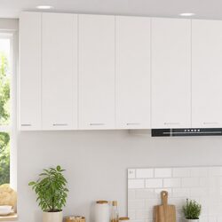 Versatile White Kitchen Cabinet for Hanging Storage