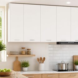 Practical White Hanging Kitchen Cabinet for Everyday Use