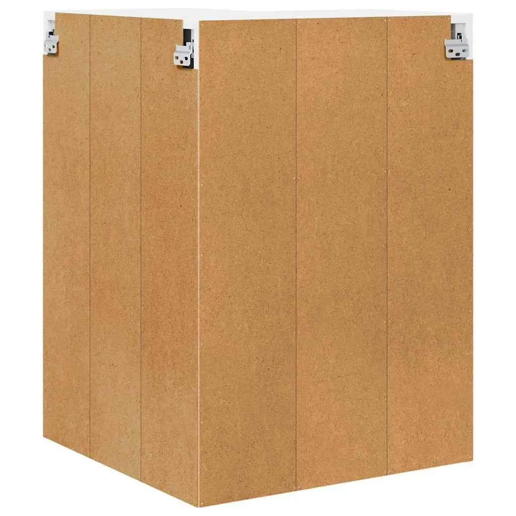 Hanging Cabinet Engineered Wood 57 x 57 x 80 cm White Wall Mounted Storage Unit Modern Home Organiser