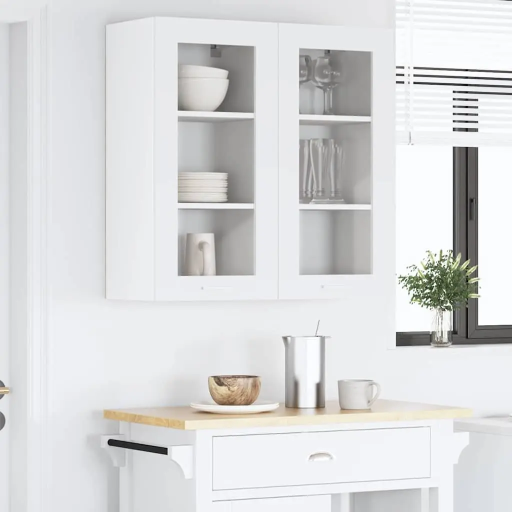 Hanging Kitchen Cabinet Engineered Wood 40 x 31 x 80 cm White Storage Organizer