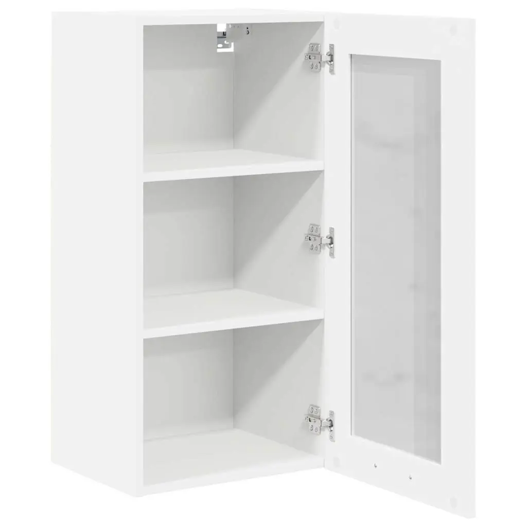 Hanging Kitchen Cabinet Engineered Wood 40 x 31 x 80 cm White Storage Organizer