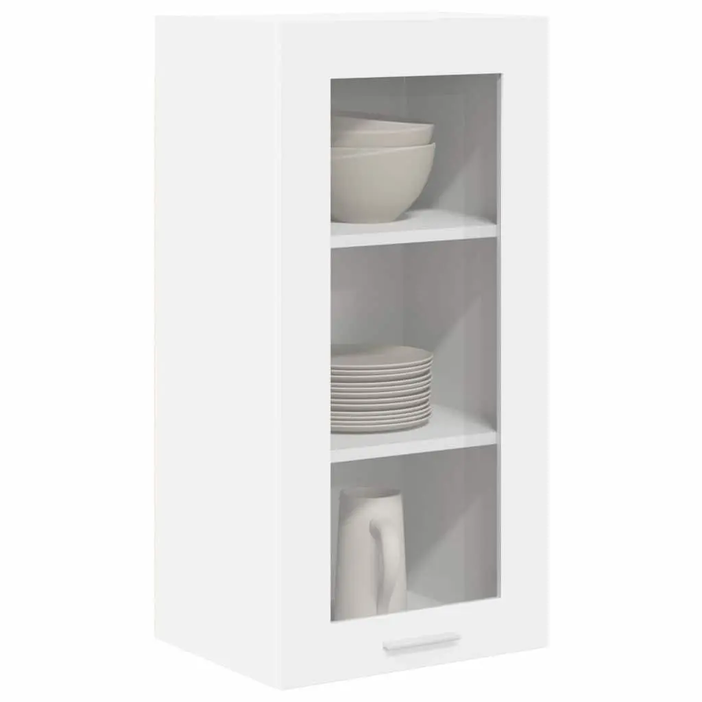 Hanging Kitchen Cabinet 2 pcs White Storage Engineered Wood 40 x 31 x 80 cm