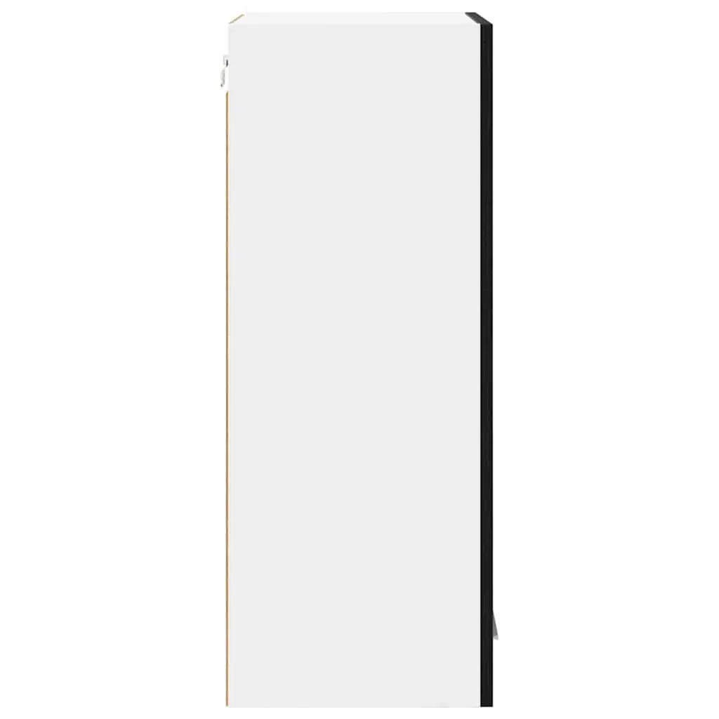 Hanging Kitchen Cabinet 2 pcs Black Oak Modern Storage Organiser 40 x 31 x 80 cm