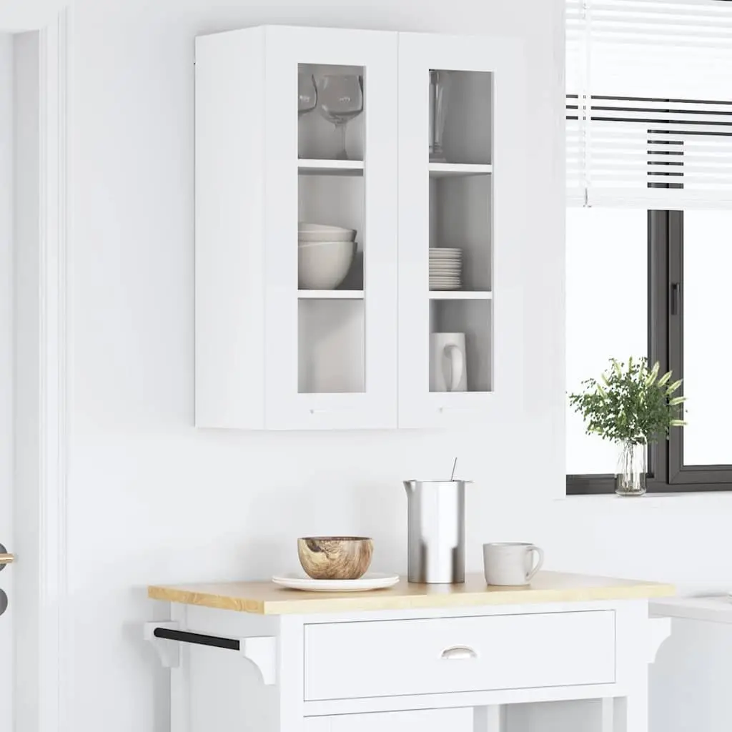 White Hanging Kitchen Cabinet with Door