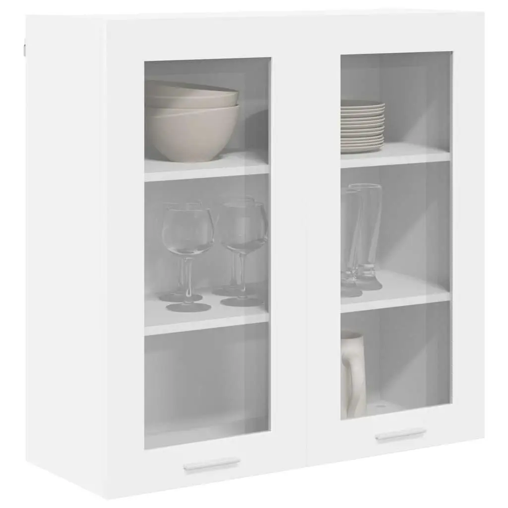 Hanging Kitchen Cabinet Engineered Wood 80 x 31 x 80 cm White Modern Storage