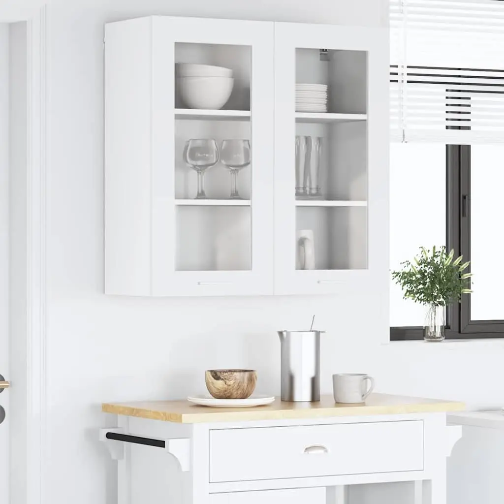 Hanging Kitchen Cabinet Engineered Wood 80 x 31 x 80 cm White Modern Storage