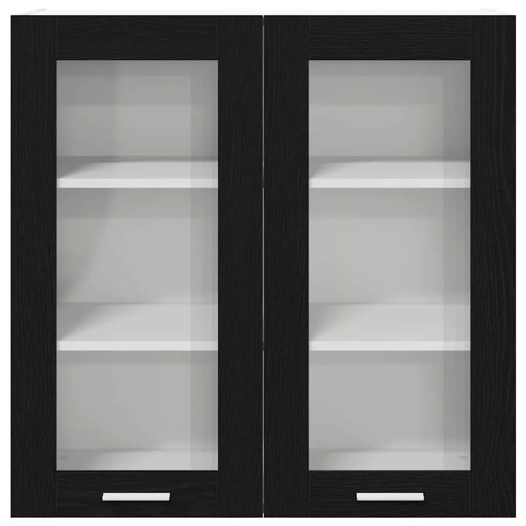 Hanging Kitchen Cabinet Black Oak 80 x 31 x 80 cm Engineered Wood Storage