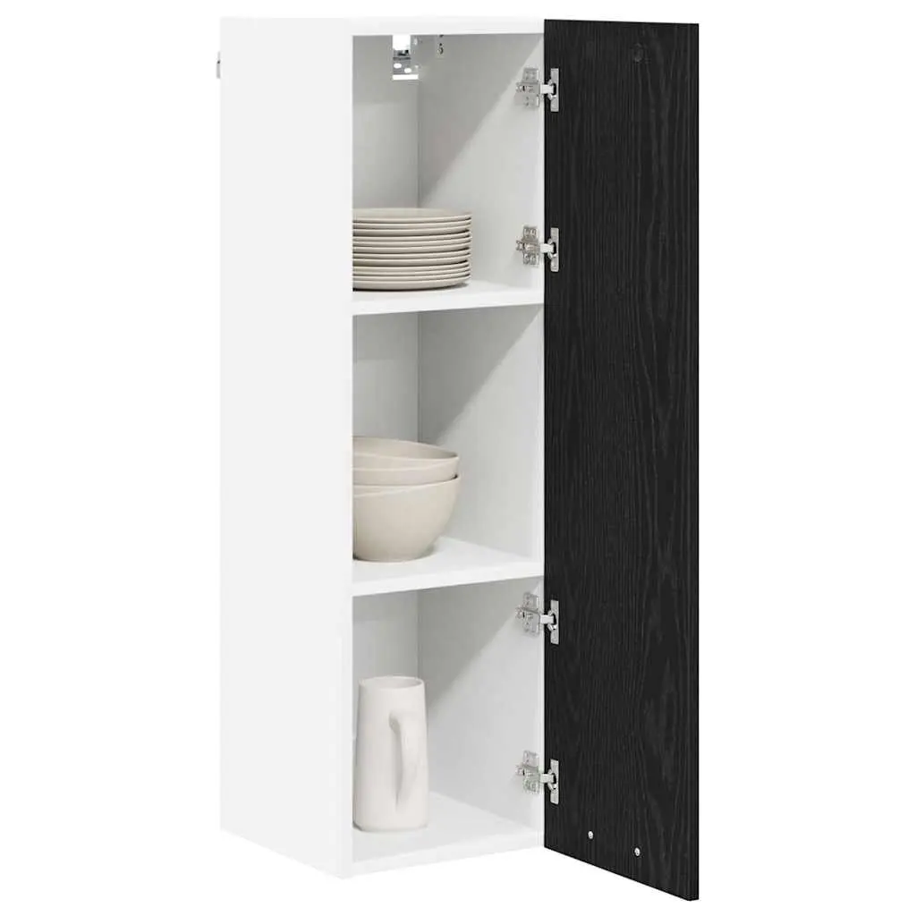 Hanging Kitchen Cabinet Engineered Wood 30 x 31 x 100 cm Black Oak