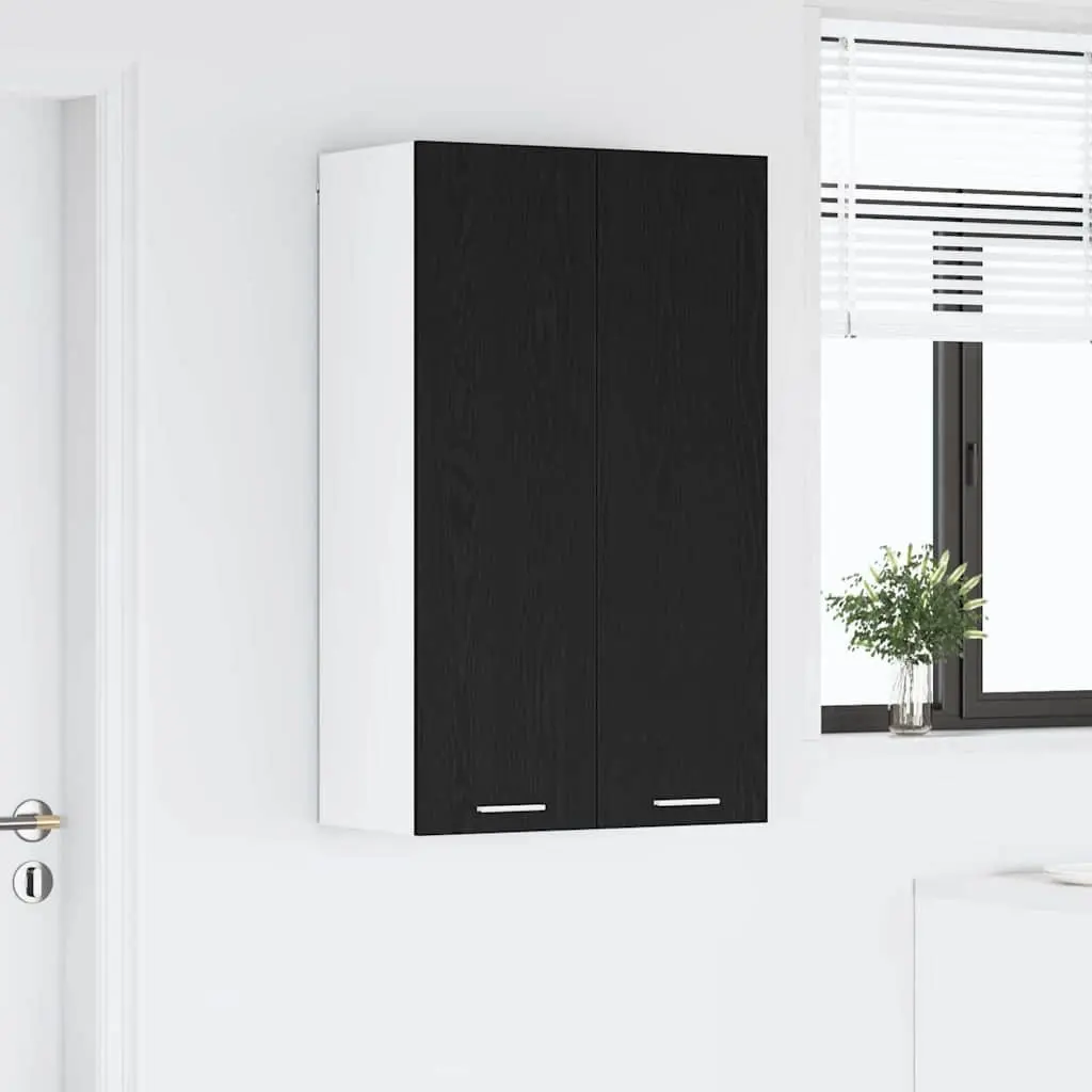 Hanging Cabinet Engineered Wood 60 x 31 x 100 cm Black Oak Modern Storage
