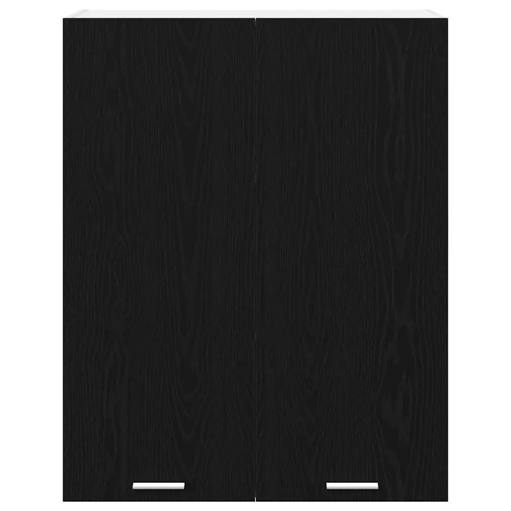 Hanging Kitchen Cabinet Black Oak Modern Storage Engineered Wood 80 x 31 x 100