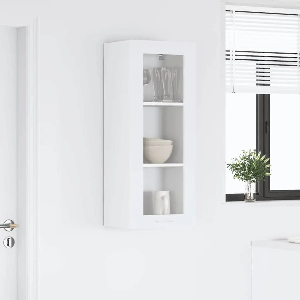 Hanging Kitchen Cabinet Engineered Wood White 40x31x100cm Modern Storage