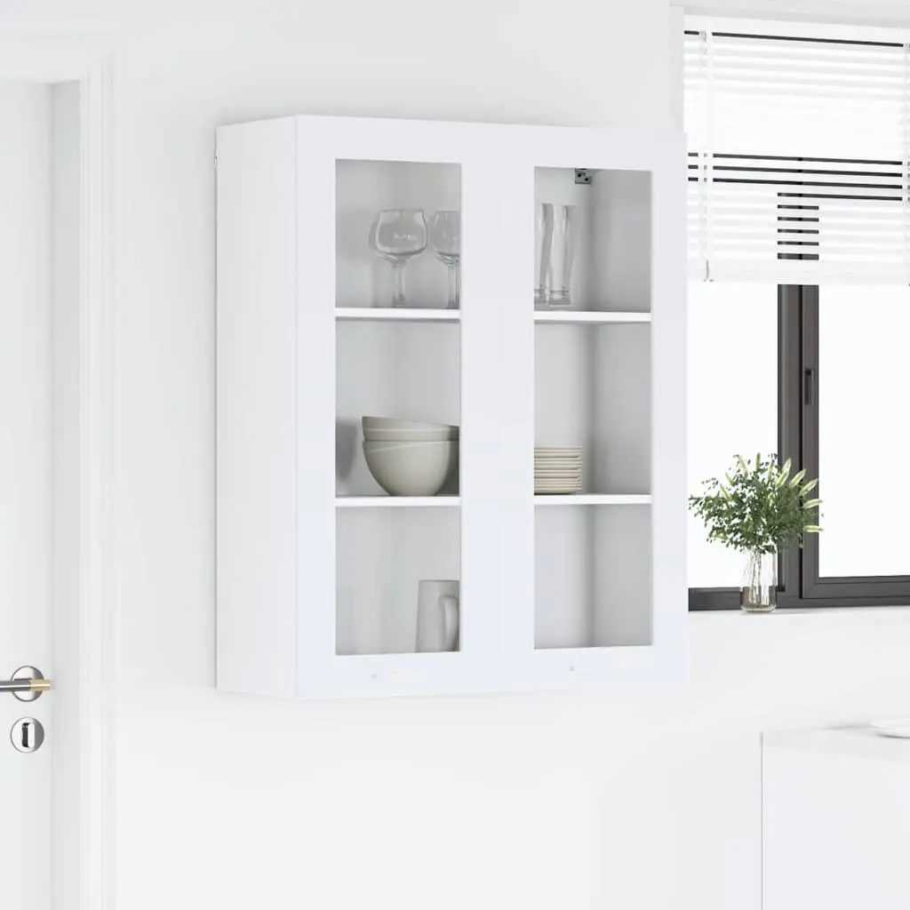 Hanging Kitchen Cabinet White Modern Storage 80 x 31 x 100 cm Engineered Wood