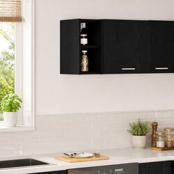 Versatile Black Oak Cabinet for Your Kitchen Needs