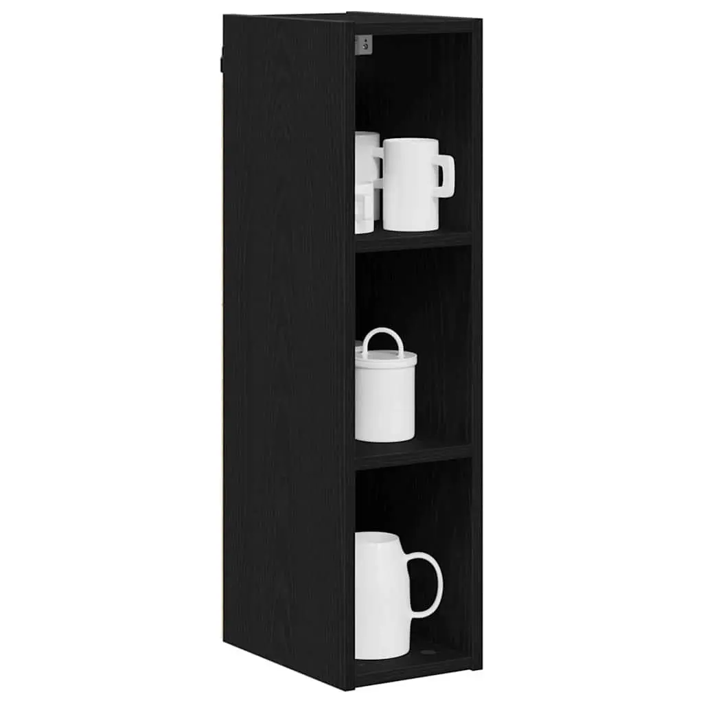 Hanging Kitchen Cabinet Engineered Wood Black Oak 20 x 29.5 x 80 cm
