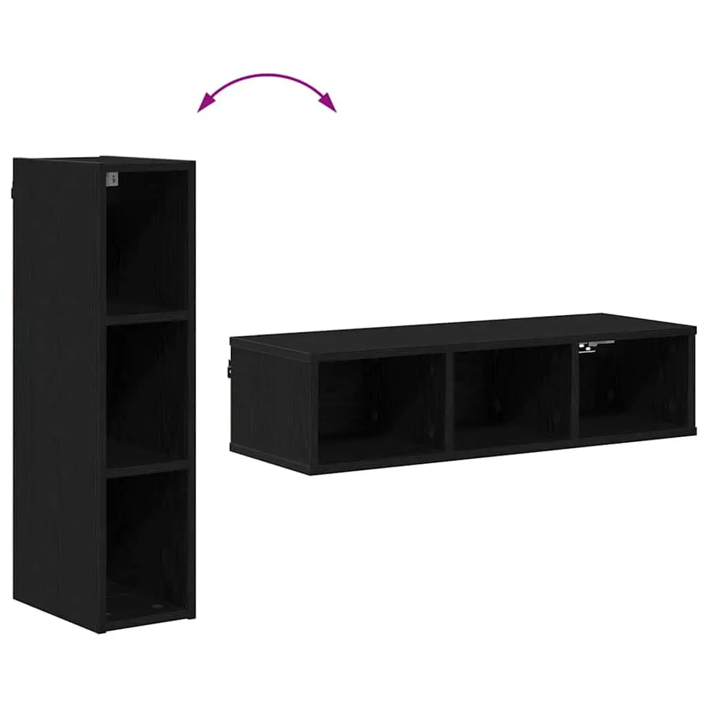 Hanging Kitchen Cabinet Engineered Wood Black Oak 20 x 29.5 x 80 cm