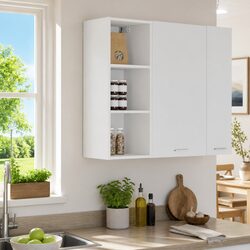 Practical White Kitchen Cabinet for Storage 30 x 29.5 x 80 cm