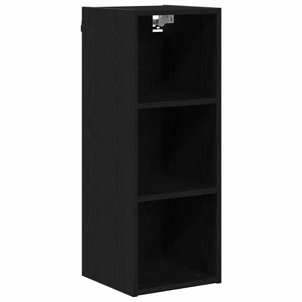 Hanging Cabinet Engineered Wood Black Oak 30x29.5x80cm Modern Storage Kitchen