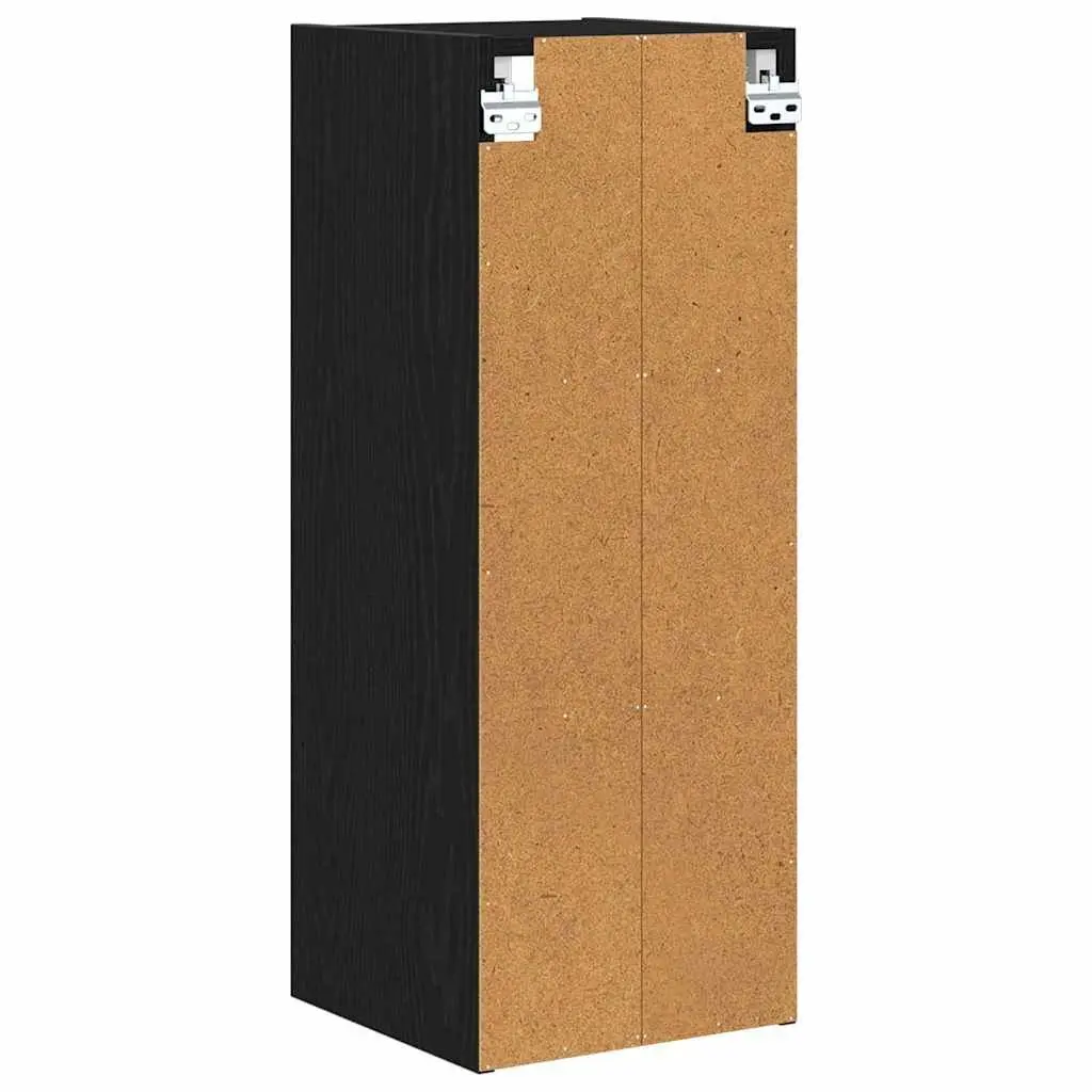 Hanging Cabinet Engineered Wood Black Oak 30x29.5x80cm Modern Storage Kitchen