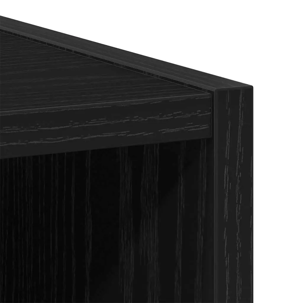 Hanging Cabinet Engineered Wood Black Oak 30x29.5x80cm Modern Storage Kitchen