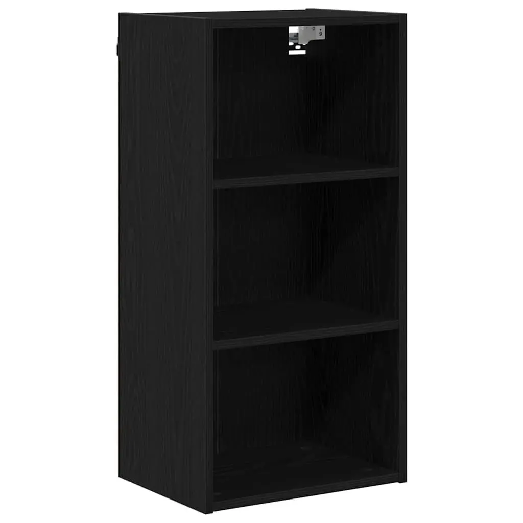 Hanging Kitchen Cabinet Black Oak Storage Modern Engineered Wood 40 x 29.5 x