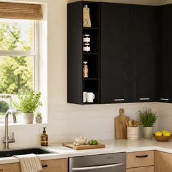 Practical Use of Black Oak Modern Storage Cabinet