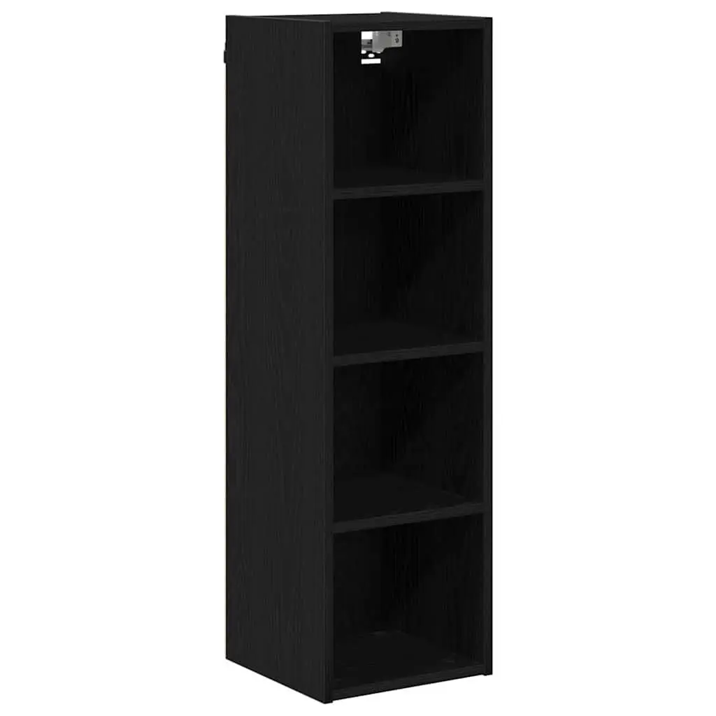 Hanging Cabinet Engineered Wood Modern Black Oak Storage 30x29.5x100cm