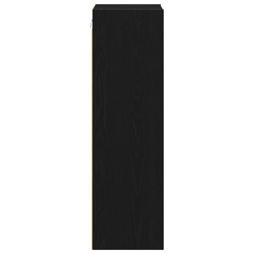 Hanging Cabinet Engineered Wood Modern Black Oak Storage 30x29.5x100cm