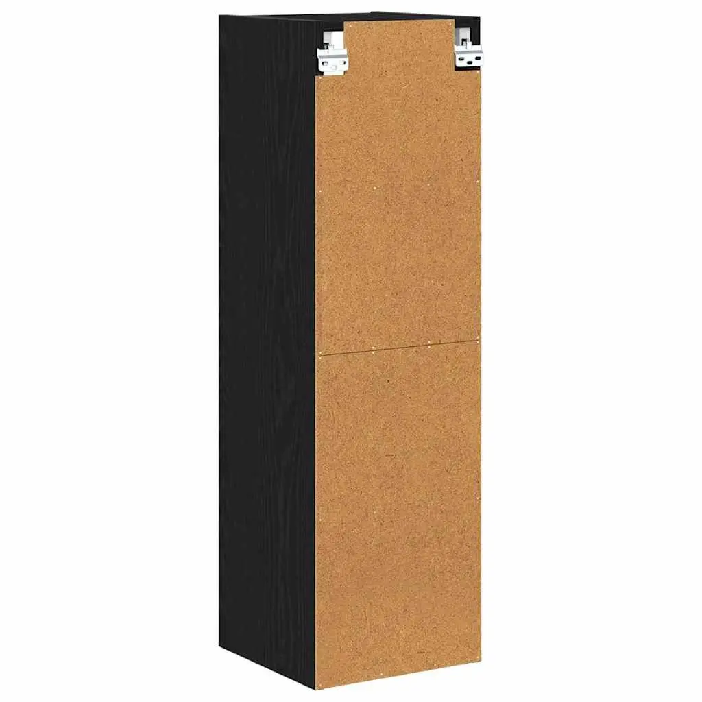 Hanging Cabinet Engineered Wood Modern Black Oak Storage 30x29.5x100cm