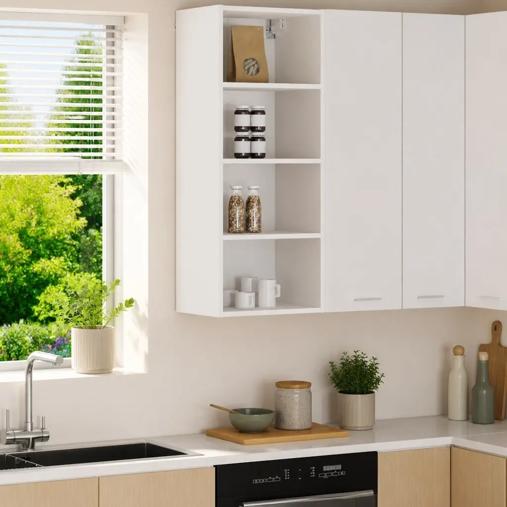 White Kitchen Hanging Cabinet for Home Use