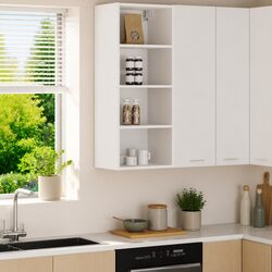 Functional White Kitchen Hanging Cabinet for Home Use