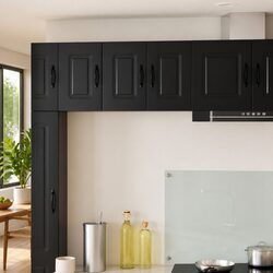 Space-Saving Black Kitchen Storage Cabinet