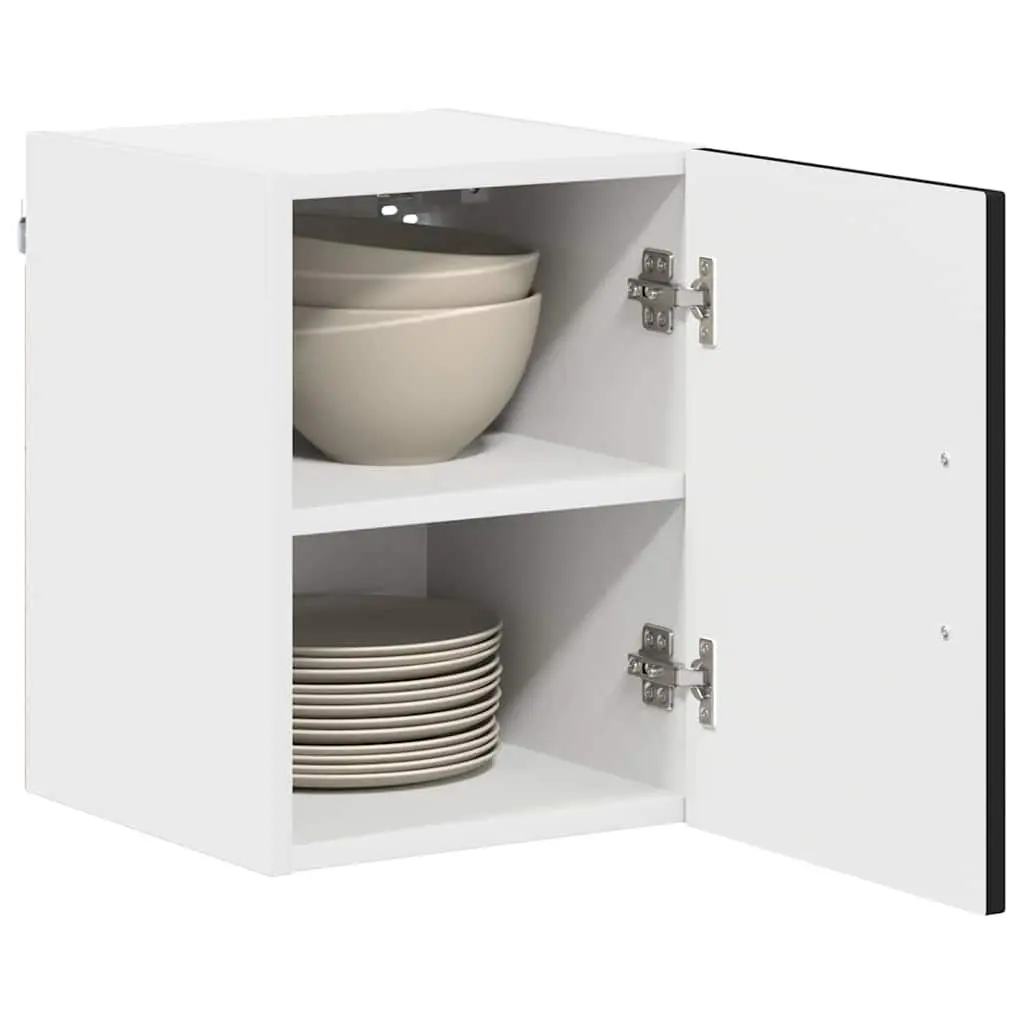 Black Kitchen Cabinet Dishwasher Panel Kalmar Storage 30x31x40cm Engineered Wood