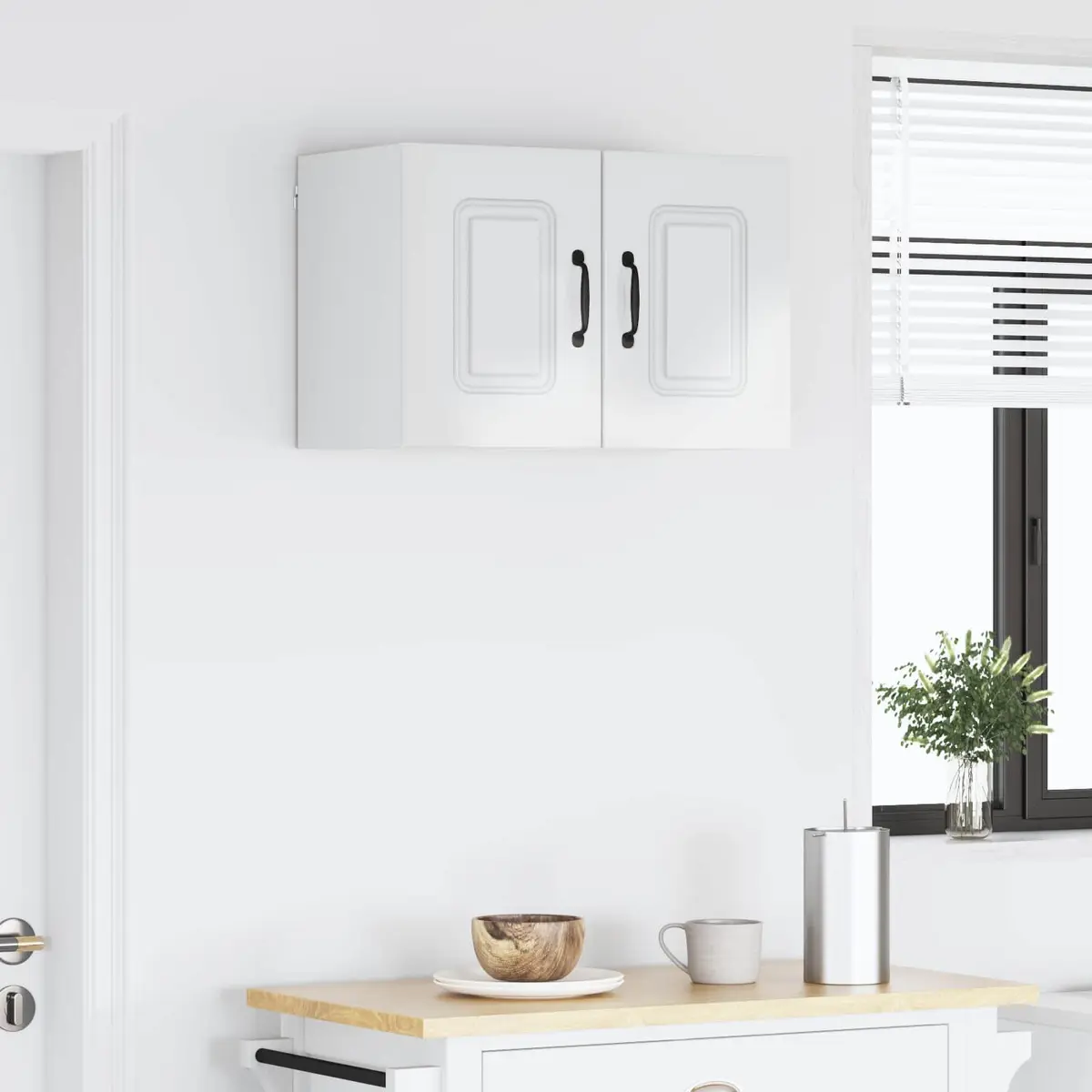 High Gloss White Kitchen Cabinet for Storage